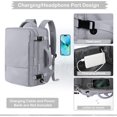thumbnail image 5 of Dwelke Extra Large Travel Backpack for Women as Person Item Flight Approved, 40L Carry On Backpack, 17 Inch Laptop Backpack, Waterproof Backpack, Hiking Backpack, Casual Bag Backpack(Gray), 5 of 8
