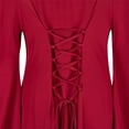 thumbnail image 3 of Dresses for Women Palace Style Long Sleeve Solid Color Elegant Halloween Party Gown Fashion Dress, 3 of 7