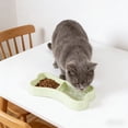 thumbnail image 5 of Bcylexb Bone-Shaped Dual-Use Pet Bowls for Cats and Dogs – Integrated Feeding and Watering with Anti-Fall Dog Bowls, Green, 5 of 6