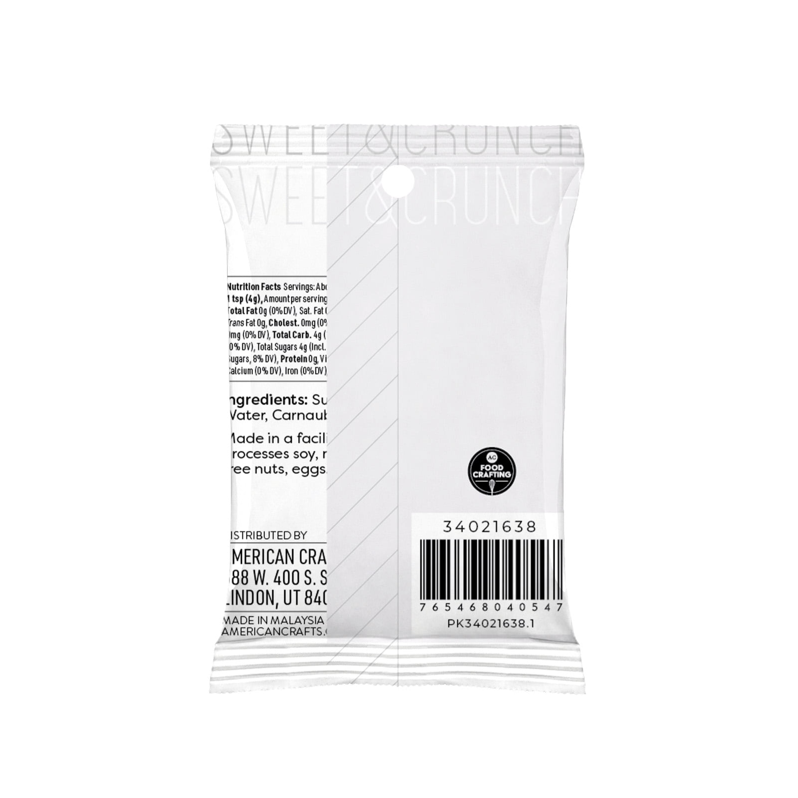 Sweetshop Sanding Sugar White Sprinkles, 1oz Dessert Toppings