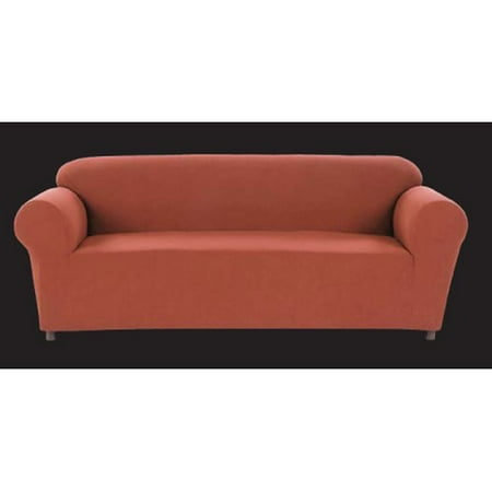 Ellen Tracy Chamois Stretch Box Cushion Loveseat Slipcover