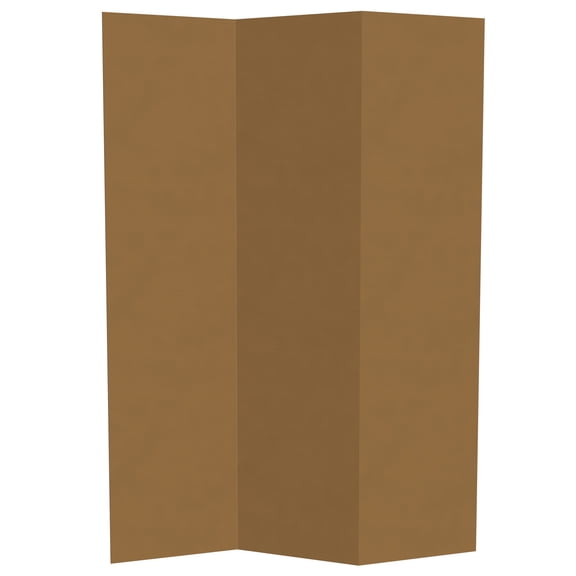 6 ft. Tall Plain Brown Cardboard Privacy Screen Room Divider - 3 Panel