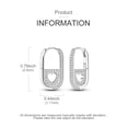 thumbnail image 5 of NARMO Original 925 Sterling Silver Hoop Earrings AAA CZ Shining U-shaped for Women Jewelry Birthday Gift, 5 of 6
