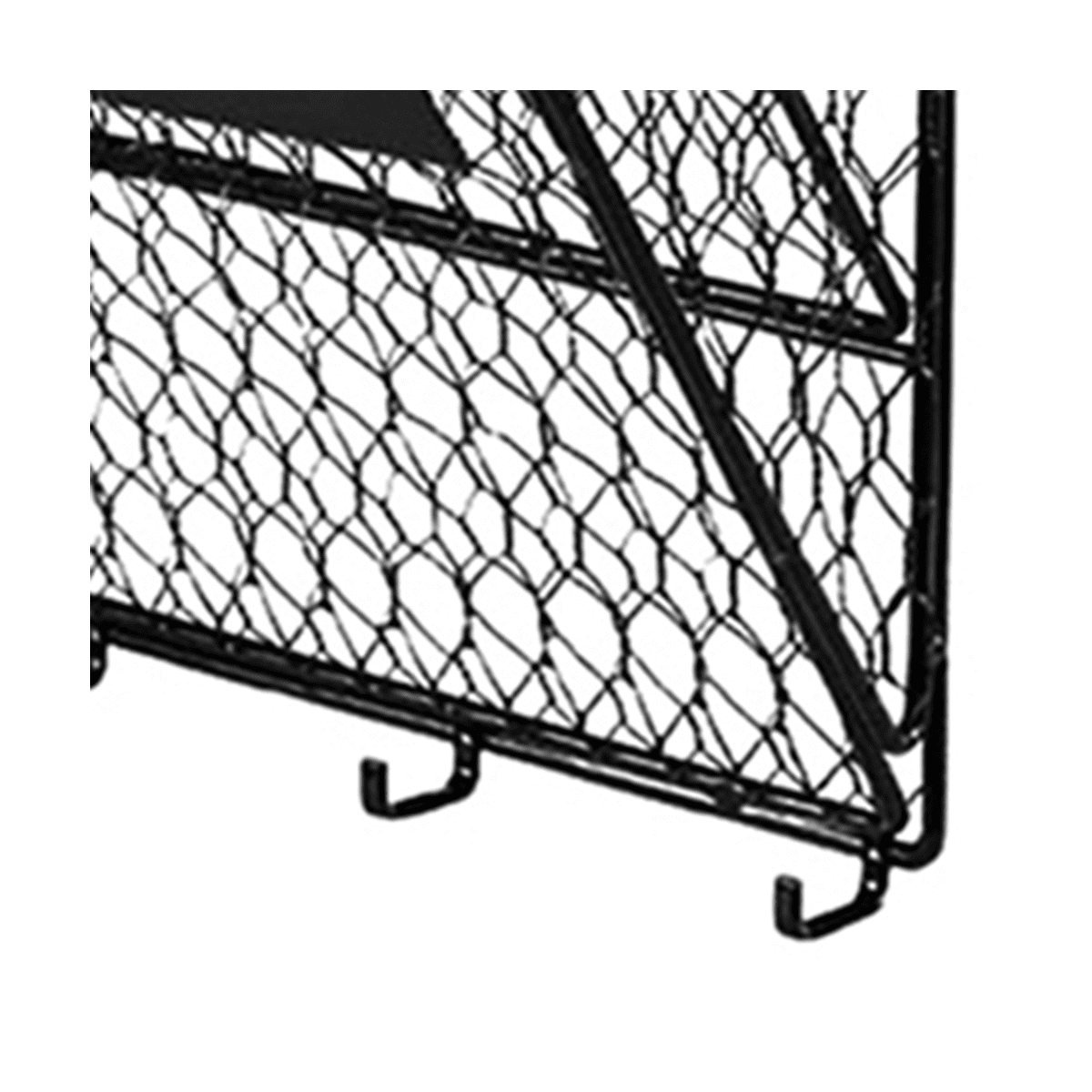 Mesh 3-Tier A-4 Size Wall Mount File Organizer with Expansion Screws, Black
