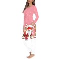 thumbnail image 3 of Conjunto de pijama de manga larga para mujer, ropa de dormir informal de dos piezas, con estampado a pedido, para Otoño e Invierno, 3 of 4