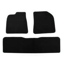 Ikon Motorsports Nylon Car Floor Mats Compatible with 2022-2025 Lucid Air, OE Fitment Style Black Driver Passenger Car Carpets, Front Rear 3PCS Full Set