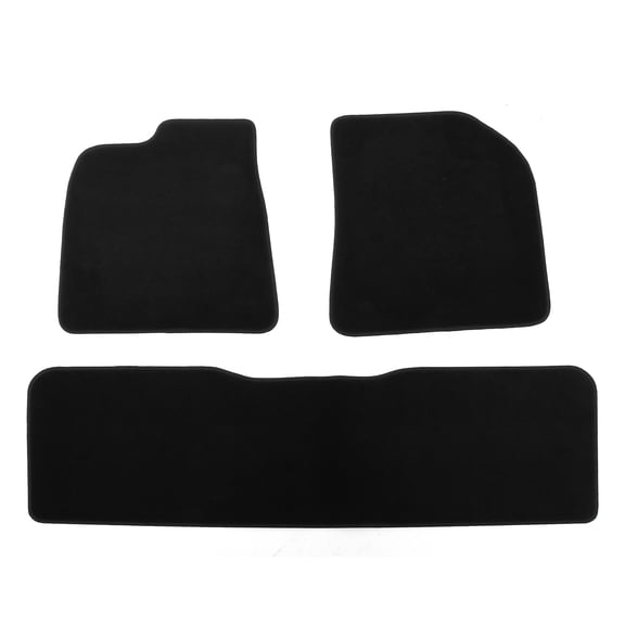 Ikon Motorsports Nylon Car Floor Mats Compatible with 2022-2025 Lucid Air, OE Fitment Style Black Driver Passenger Car Carpets, Front Rear 3PCS Full Set