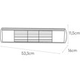 thumbnail image 4 of Calefactor Eléctrico de Pared Infrarrojos Halógeno 1500W para Interior y Exterior Golden Tube 53,5x16x11,5 cm, 4 of 5