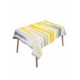 thumbnail image 2 of Yellow Gray White Tablecloth Rectangle Table Cloth 60x102, Waterproof Tablecloth Outdoor Table Cloth, Farmhouse Gradient Abstract Art Washable Table Cover for Kitchen Dinning Party, 2 of 8