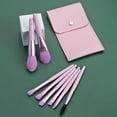 thumbnail image 5 of 8 Macaron Series Makeup Brush Set Mini Travel Friendly Beauty Tools For Application, 5 of 8