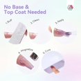 thumbnail image 4 of Non-UV Gel Nail Pen Set, 3-in-1 Quick-Dry Nail Polish Pens with Precision Tip, 6-Piece DIY Manicure and Nail Art Kit, 4 of 7