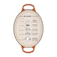 thumbnail image 2 of Le Creuset - Cacerola ovalada de hierro fundido esmaltado, 31 cm, 6,75 qt, color cereza, 2 of 7