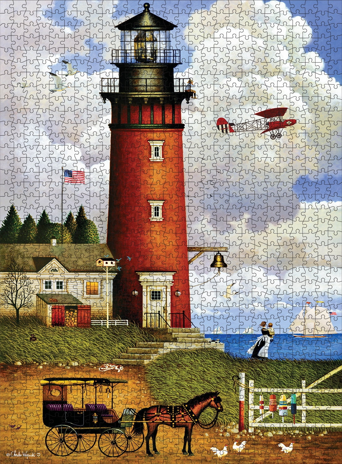 Buffalo Games Daddy's Coming Home 1000-Piece 26.75 x 19.75-Inch Interlocking Jigsaw Puzzle for Adults Ages 14+