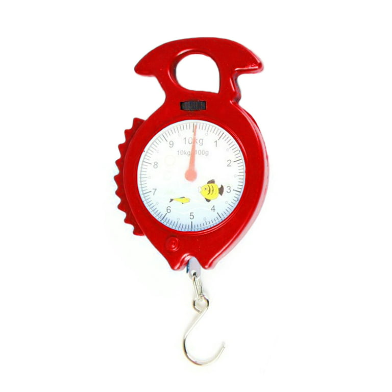 10kg Fish Shape Weighing Hanging Scale Household Luggage Handheld Numeral  Pointer Spring Balance Random Color 