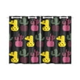 thumbnail image 3 of MKHERT Cactus Cartoon Window Curtain Kitchen Curtain 26x39 inch,Two Piece, 3 of 3