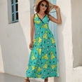 thumbnail image 5 of Margarita Time！ Dress Summer Street Style Bohemia Long Dresses Female Sleeveless Printed Maxi Dress, 5 of 9