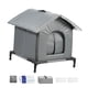 thumbnail image 5 of Casa para Gatos Refrescante con Paquete de Hielo Reutilizable Cama para Gatitos Refugio de Mascotas Estructura Elevada Material Impermeable Y Cortina L, 5 of 8