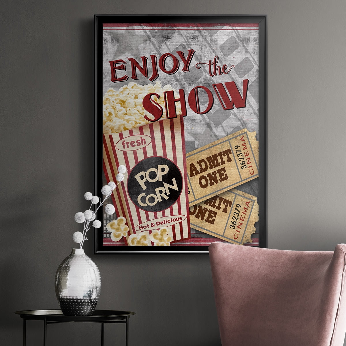 Movie Night I Premium Framed Print - Ready to Hang