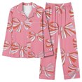 thumbnail image 3 of Iyufng Valentine's Day Pajama Sets for Women Plus Size Casual Loose Fashion Valentines Love Heart Printed Long Pants Long Sleeve Turndown Collar Sleepwear Sets S-XXXL Valentines Day Gifts, 3 of 5
