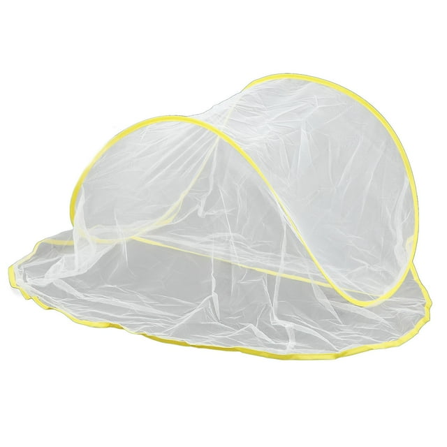 Moustiquaire d'extérieur légère et portable, pliable, pour camping, maison, jaune