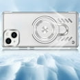 thumbnail image 7 of ELEHOLD for iPhone 15 Plus Case,Magnetic Adjustable Ring Holder Kickstand Breathable Hole Slim Heat Radiation Frameless Shockproof Protective Case for iPhone 15 Plus,Silver, 7 of 7