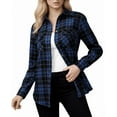 thumbnail image 3 of Vividaire Womens Flannel Shirt Plaid Shirts Long Sleeve Casual Button Down Collared Blouse Tops, 3 of 5