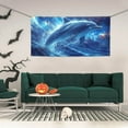 thumbnail image 2 of Picia Beautiful Ocean Dolphin Pattern Party Banner, Festive Decoration, Holiday Banner, Celebration Decor, Event Banner, Reusable Party Banner-Small, 2 of 8