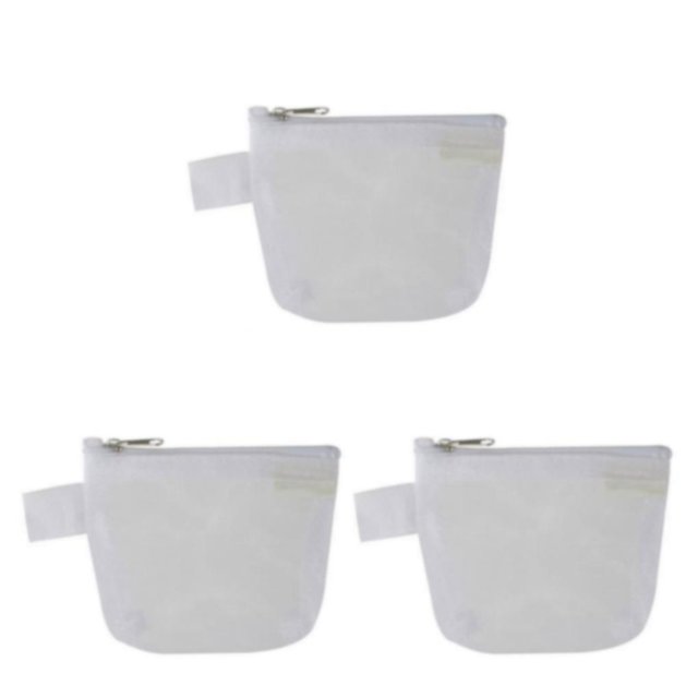 Toystoory Bolsa de almacenamiento de malla de nailon transparente transpirable, Clips de papel, abrazaderas para monedas, organizador, bolsa Type1 NO1