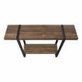 Monarch Specialties Accent Table 48 in. gal, Brown Reclaimed Wood-Look ...