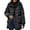 Black, variant on Breezora Women Longline Hooded Puffer Coat Casual Loose Fit Warm Winter Jacket Quilted Outerwear with Pockets L Size Black