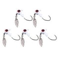 thumbnail image 2 of NIBOLOG 5Pcs 2.5CM/1.7G/3.5G Fishing Lure Hook with Spinner Sequin Barbed 3D Eyes Metal Jigging Fish Hook Outdoor Fishing Accessories, 2 of 8