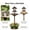 Brown, variant on 44.5" H Bird Bath Feeder and Planter, 3-in-1 Metal Birdbaths Stand Vintage Pedestal Bird Bowl