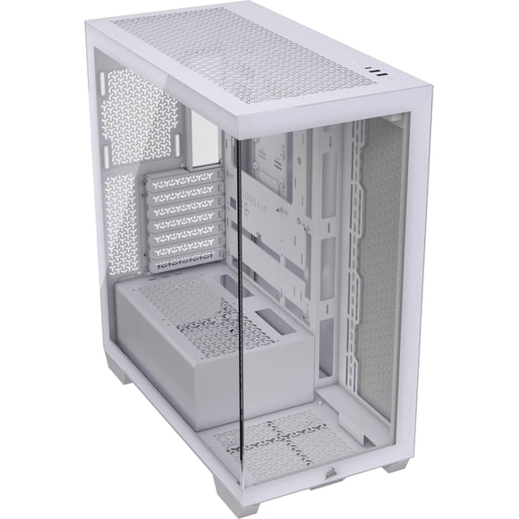 Funda para PC CORSAIR 3500X Mid-Tower ATX con vidrio templado, color blanco