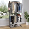 thumbnail image 2 of Perchero Sywhitta Double Rod para ropa con ruedas, negro, 2 of 8