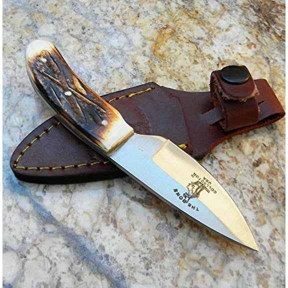 New Bone Collector Hand Made Skinning Knive Hunting Knife   Leather Sheath BC808