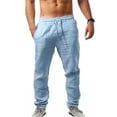 thumbnail image 2 of Pantalon Hippie Décontracté en Lin de Coton pour Hommes Plage Yoga, 2 of 4