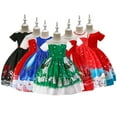thumbnail image 1 of Robes de Performance de Noël pour Filles Tout-Petits 3-10 Ans Robes de Princesse Père Noël Robe de Danse Robes de Fête Occasion Spéciale, 1 of 8