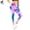 Purple, variant on PULLIMORE Womens High Waisted Yoga Capri Pants Tie Dye Butt Lifting Leggings Tummy Control Slimming Textured Booty Leggings (S, Purple)