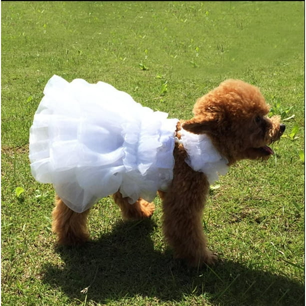 Vestido De Novia Para Perros Sweet Sequined Puppy Dress Falda De