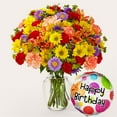 thumbnail image 4 of LoLa's Flowers Boutique Kaleidoscope Bouquet with Birthday Balloon - Deluxe, 4 of 4