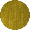 thumbnail image 1 of Ahgly Company Indoor Round Solid Yellow Modern Area Rugs, 4' Round, 1 of 4