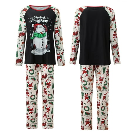 

Matching Family Pajamas Sets Christmas PJ s Merry Christmas SnowPrinted LoungewearSleepwear