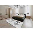 thumbnail image 4 of Ahgly Company Indoor Round Patterned Platinum Gray Area Rugs, 5' Round, 4 of 6