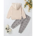 thumbnail image 2 of ZOEREA Toddler Girls Clothes Baby Outfits Letter Hoodie Sweatshirts Flower Sweatpants 2Pcs Tracksuit Fall Winter Clothing, 2 of 5