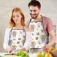 thumbnail image 5 of White Highland Cow Bucket Flower Pattern Apron-Garden Aprons for Women with Pockets-Cotton Linen Waterproof Kitchen Cooking Gardening Aprons Adjustable for Kitchen,Cooking,BBQ and Salon 33x27 Inch, 5 of 7