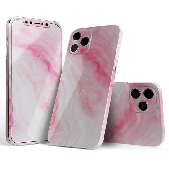 DesignSkinz Marbleized Pink Paradise V6 Full-Body Skin Decal Wrap Cover for iPhone 12 Mini