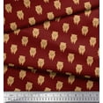 thumbnail image 2 of Soimoi Red polyester Crepe Fabric Pomeranian Dog Print Fabric by the Yard 42 Inch Wide, 2 of 3