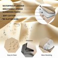 thumbnail image 4 of Front Seat Covers Fit for Hyundai Genesis 2009-2016, Premium Faux Leather Waterproof Breathable Anti‑Slip Seat Protectors, Beige, 4 of 7
