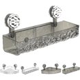 thumbnail image 1 of Bathroom Storage Shelf, No-Drill Wall Mounted Suction Cup Bathroom Storage Rack Shelf for Shower Kitchen, Suction Cup Storage Rack, Shower Caddy Suction Cup (black A), 1 of 7