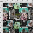 thumbnail image 3 of oneOone Viscose Chiffon Black Fabric Camera Pattern Quilting Supplies Print Sewing Fabric By The Yard 42 Inch Wide, 3 of 6